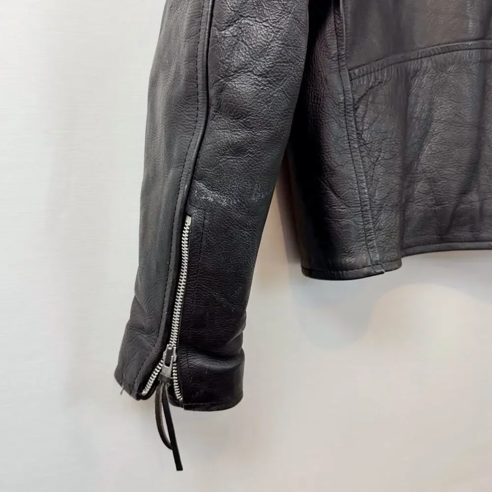 Barneys Leather Motorcycle Jacket - Picture 4 of 16